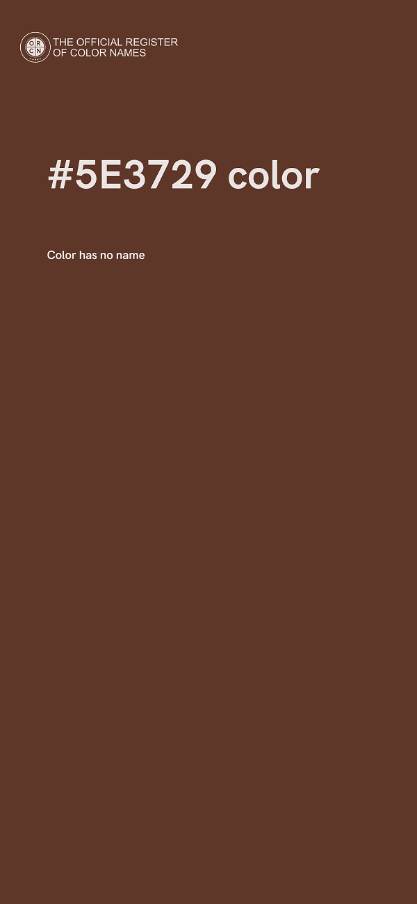 #5E3729 color image