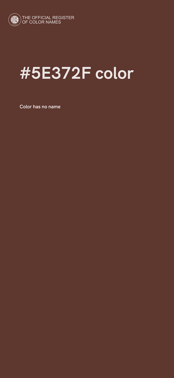 #5E372F color image