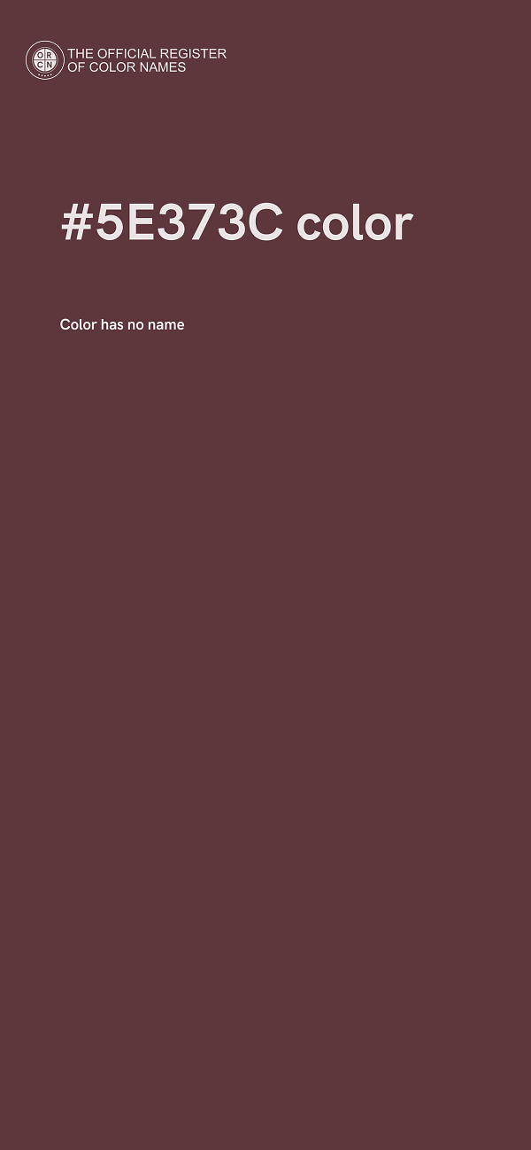 #5E373C color image
