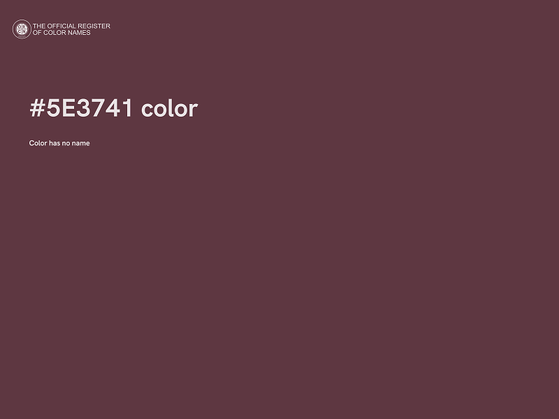 #5E3741 color image