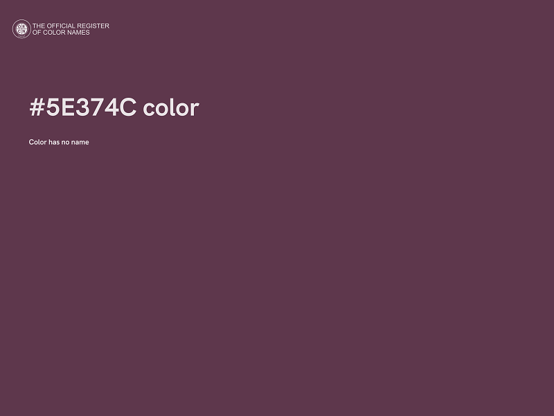 #5E374C color image