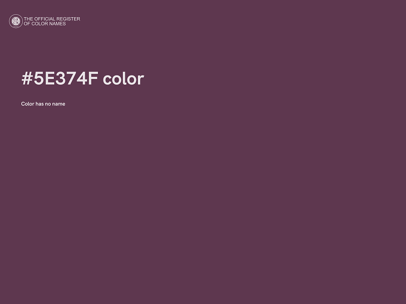 #5E374F color image