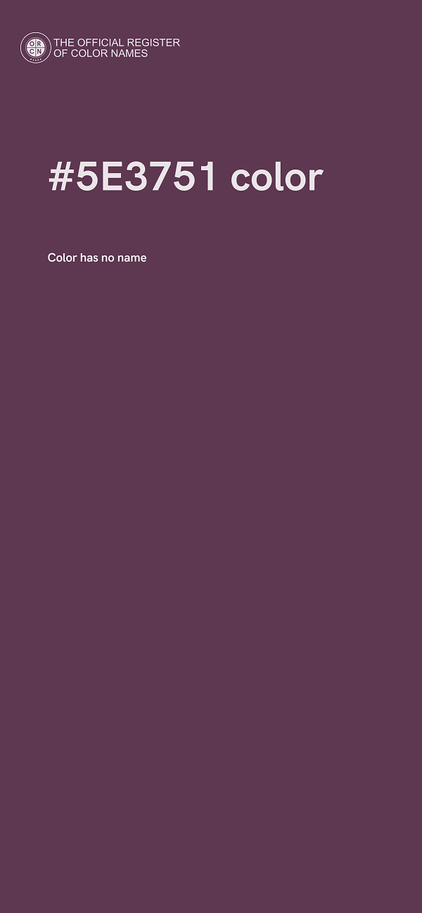 #5E3751 color image