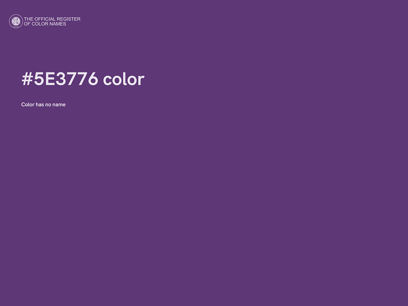 #5E3776 color image
