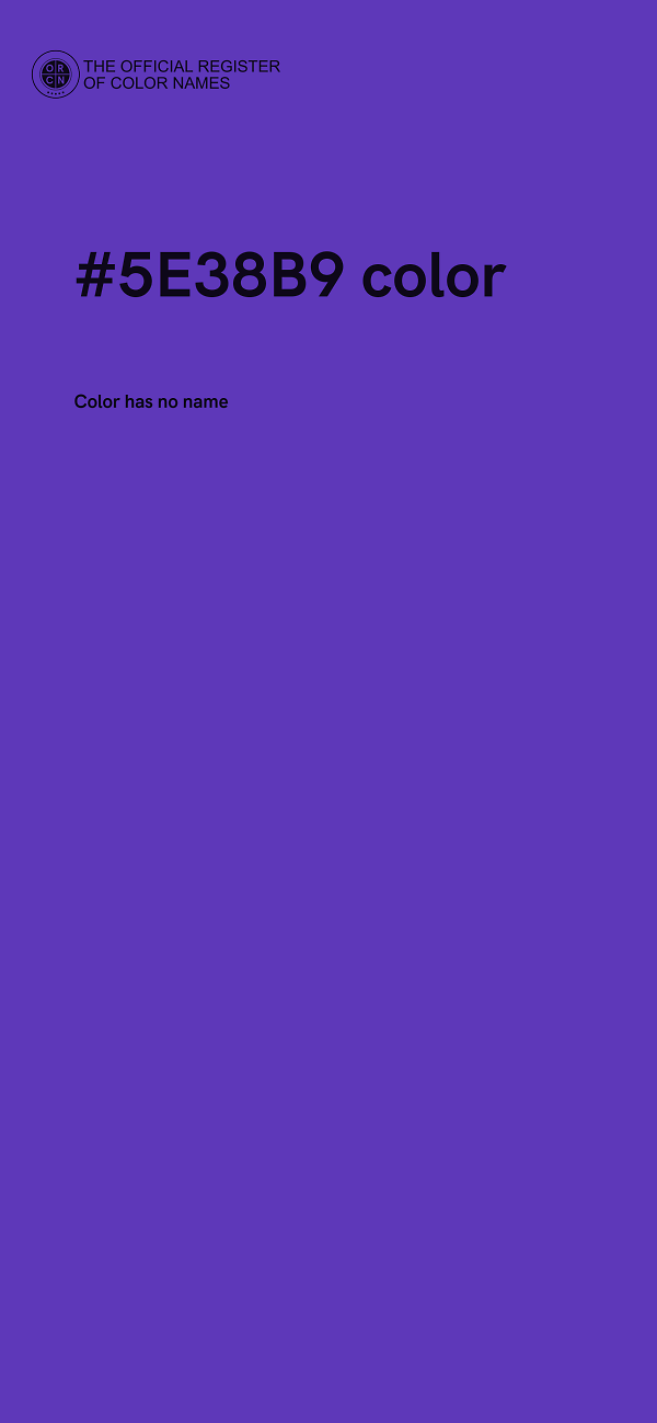 #5E38B9 color image