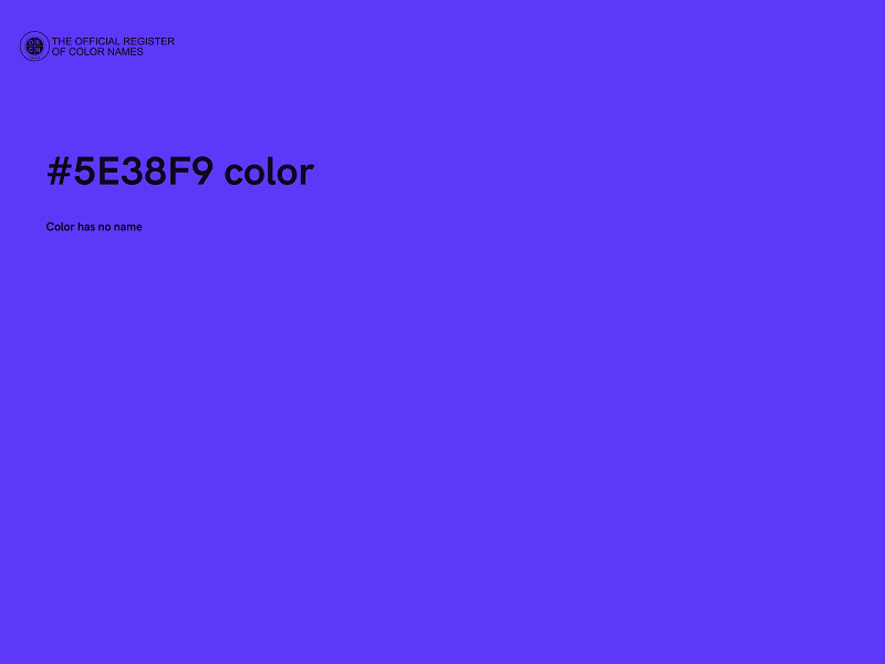 #5E38F9 color image