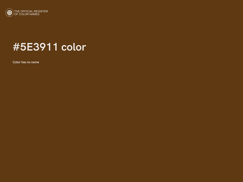 #5E3911 color image