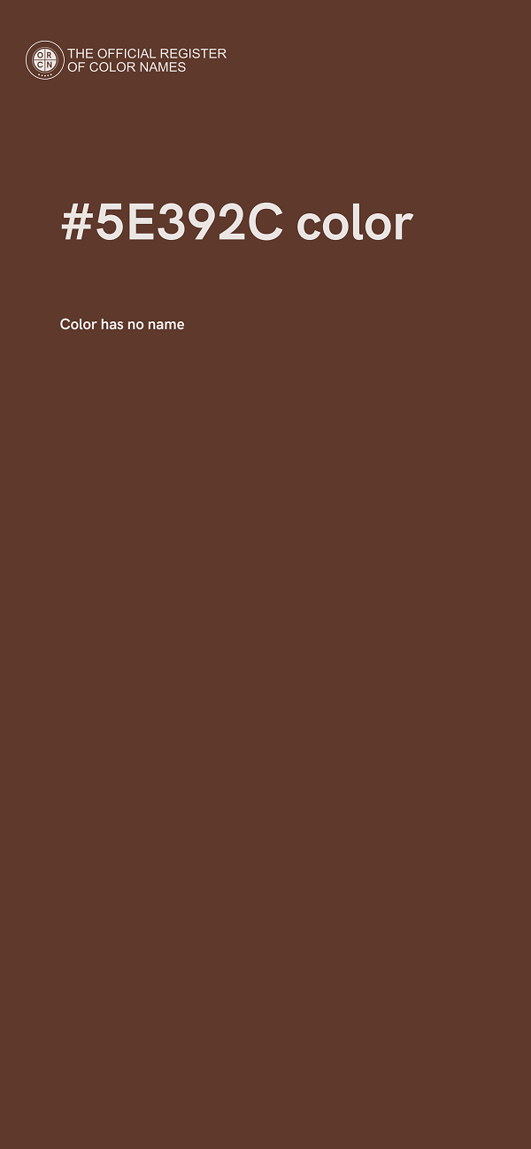 #5E392C color image