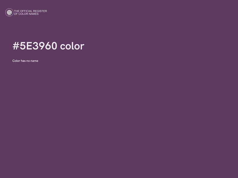 #5E3960 color image