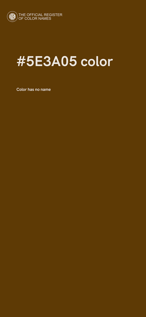#5E3A05 color image