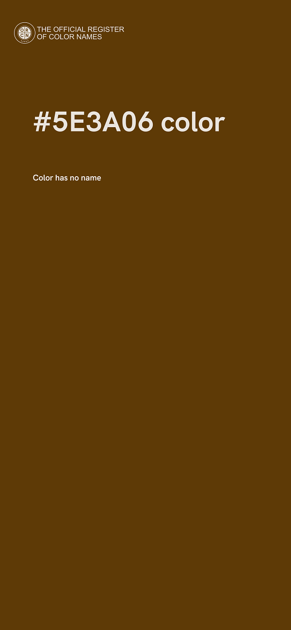 #5E3A06 color image