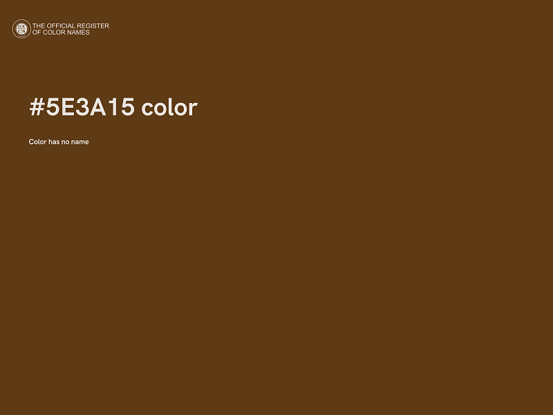 #5E3A15 color image