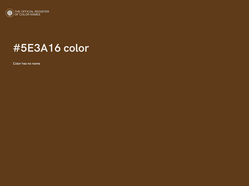 #5E3A16 color image