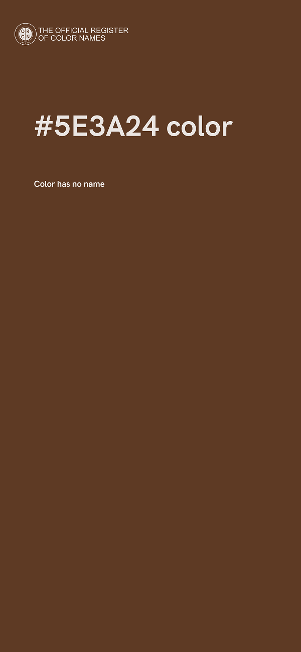 #5E3A24 color image