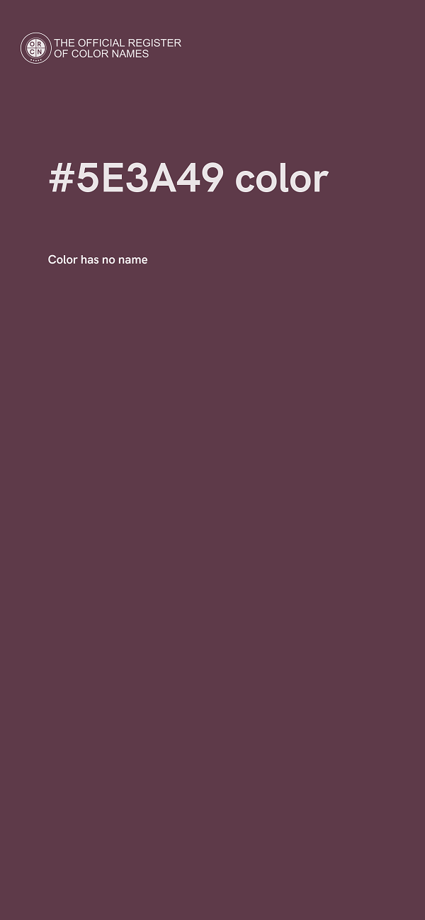 #5E3A49 color image