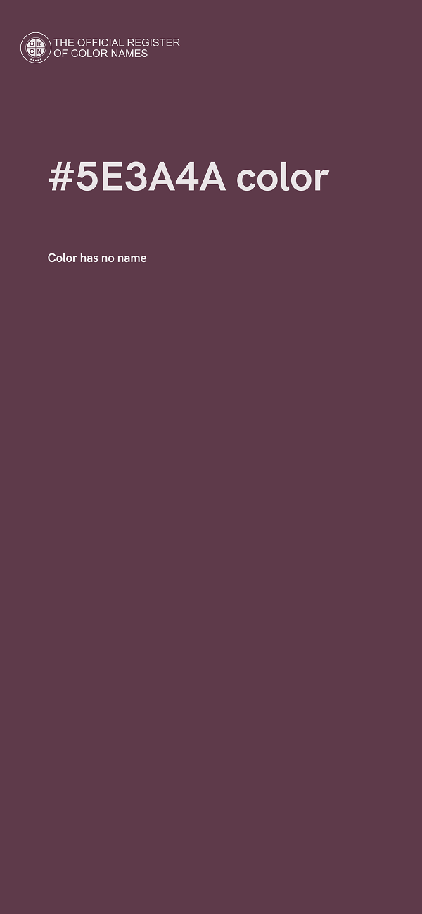 #5E3A4A color image