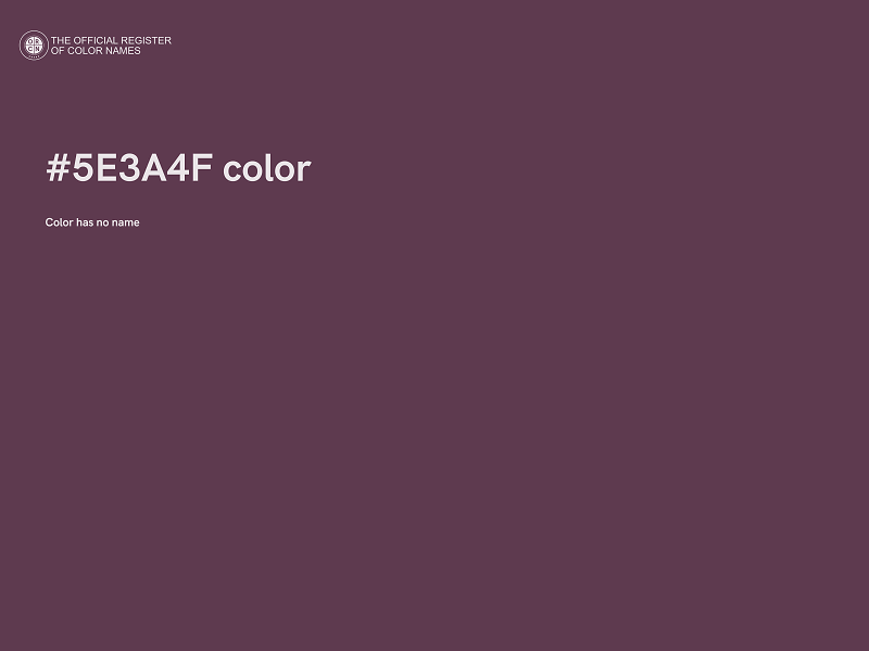 #5E3A4F color image