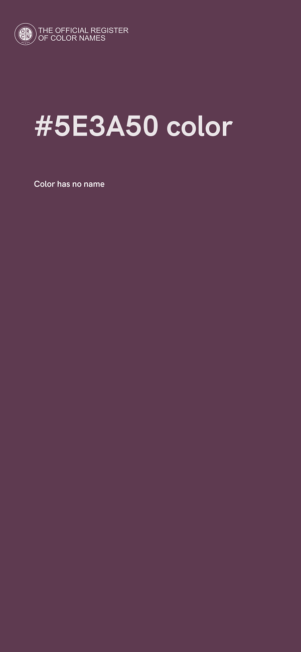 #5E3A50 color image