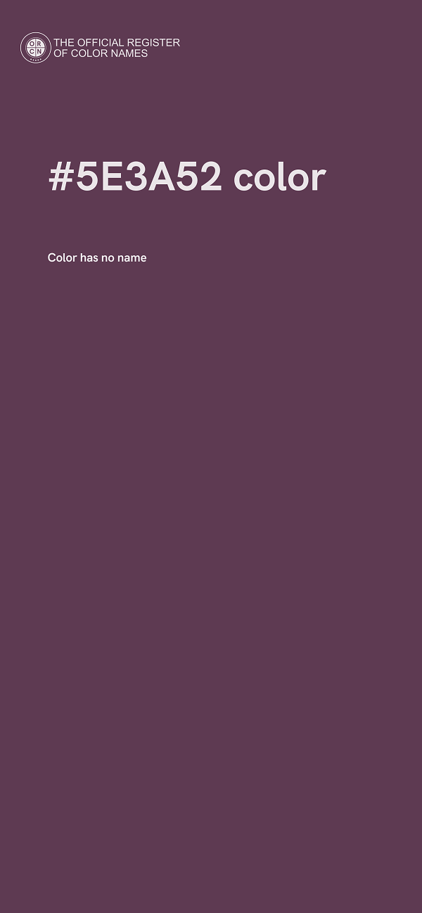 #5E3A52 color image