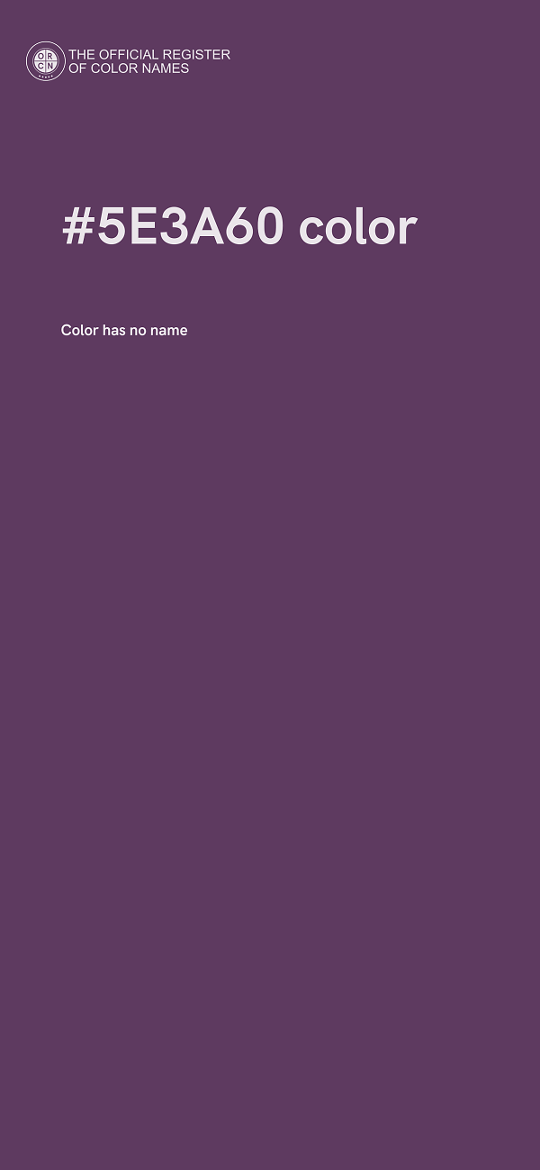 #5E3A60 color image