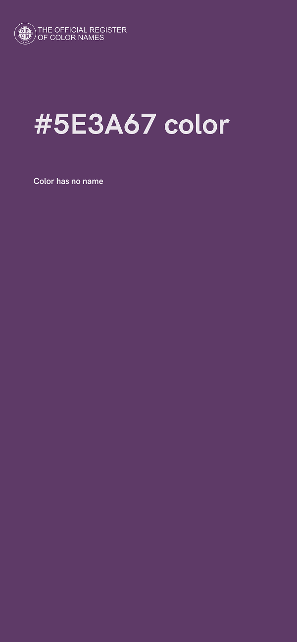 #5E3A67 color image