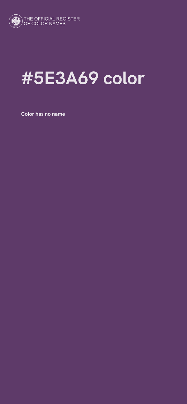 #5E3A69 color image