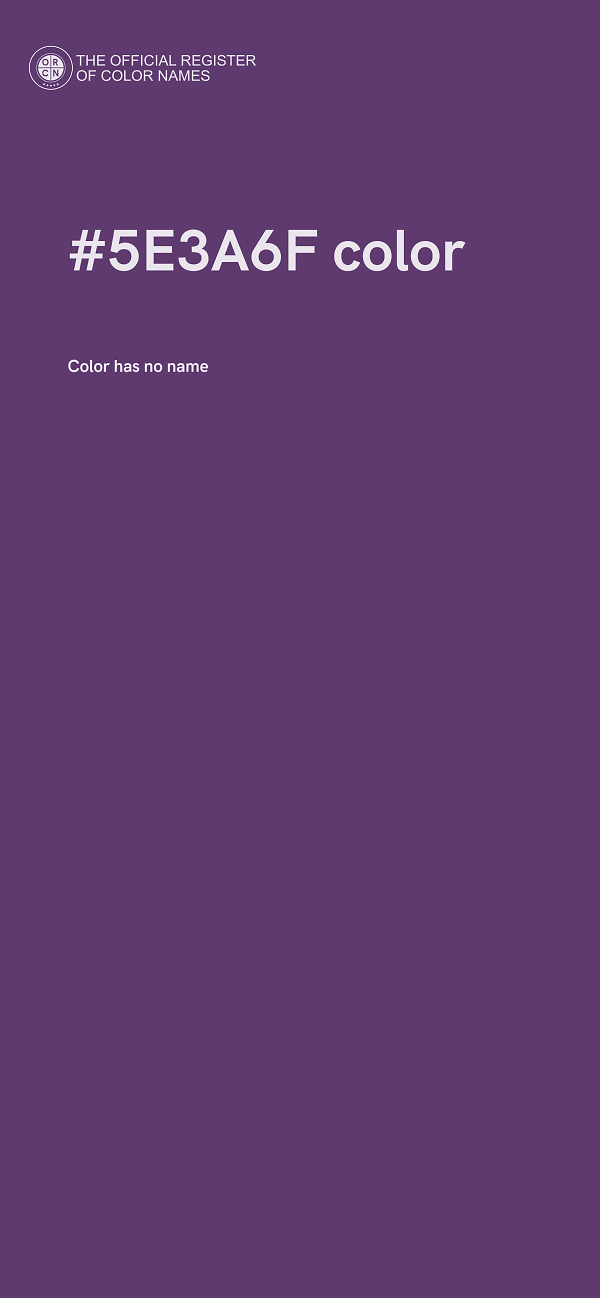 #5E3A6F color image