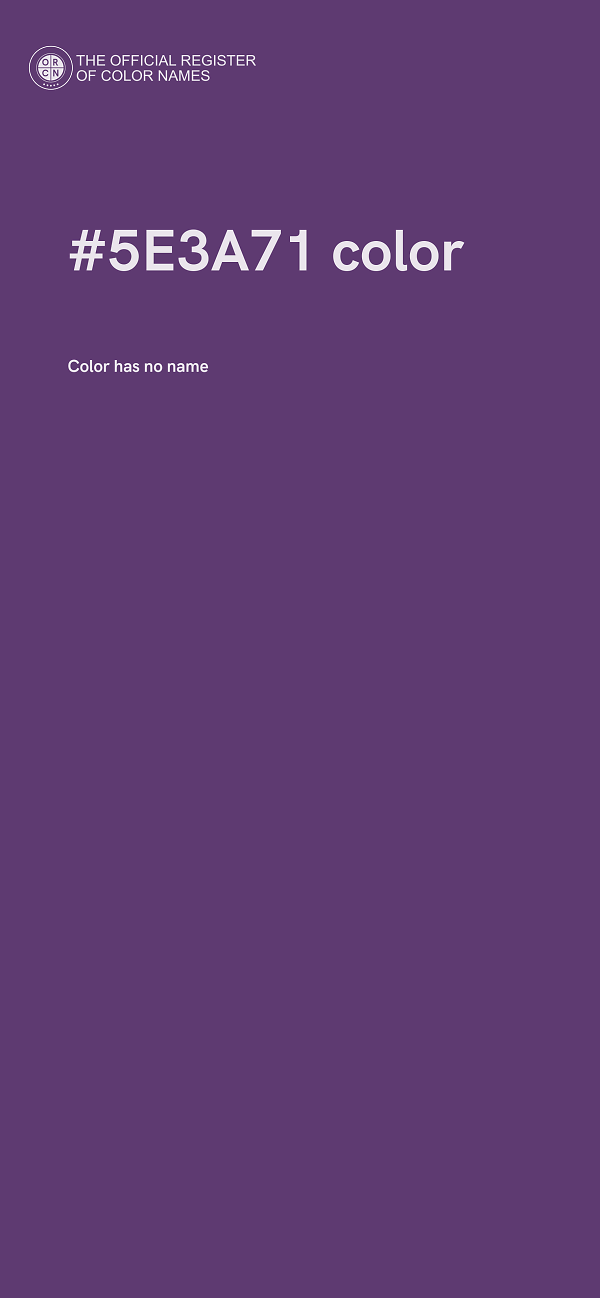 #5E3A71 color image