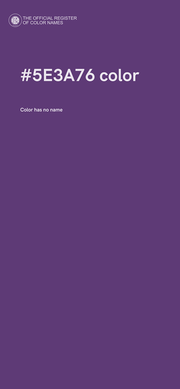 #5E3A76 color image