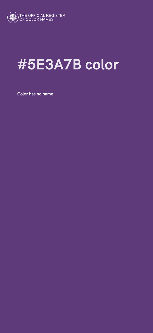 #5E3A7B color image