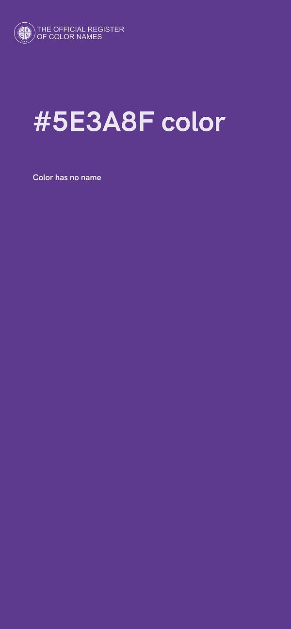#5E3A8F color image