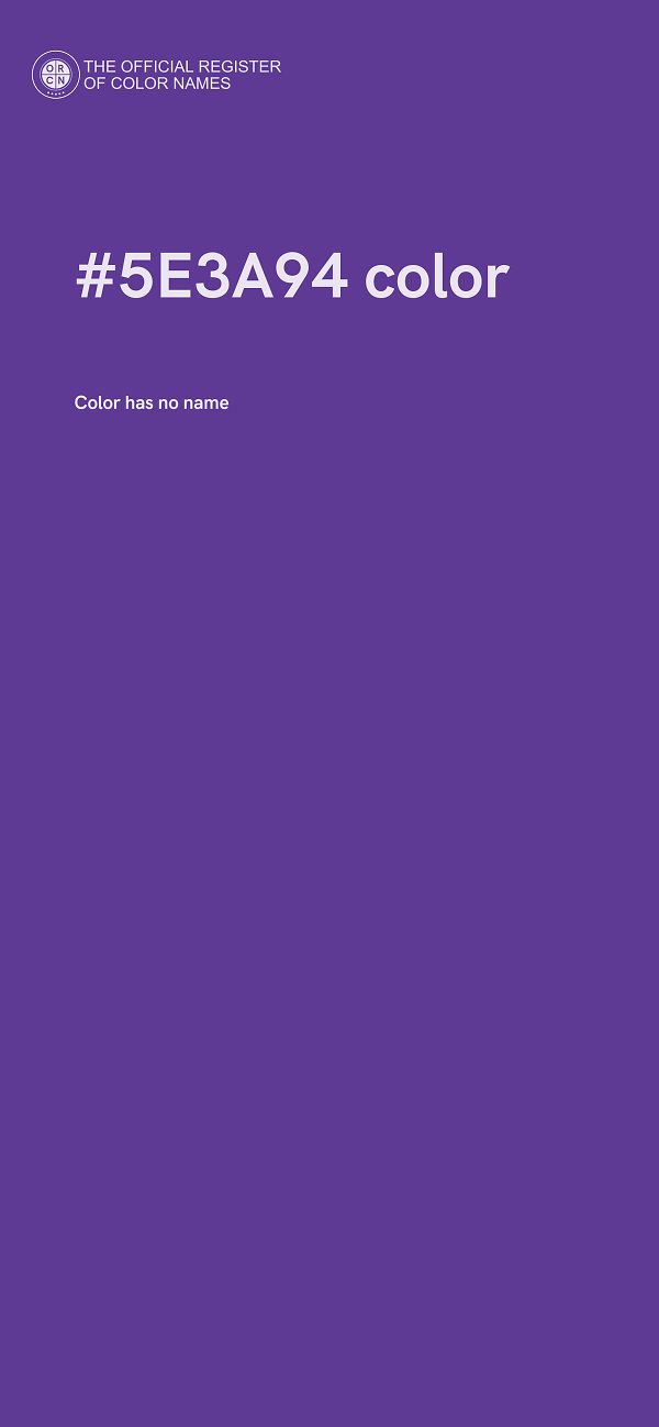 #5E3A94 color image
