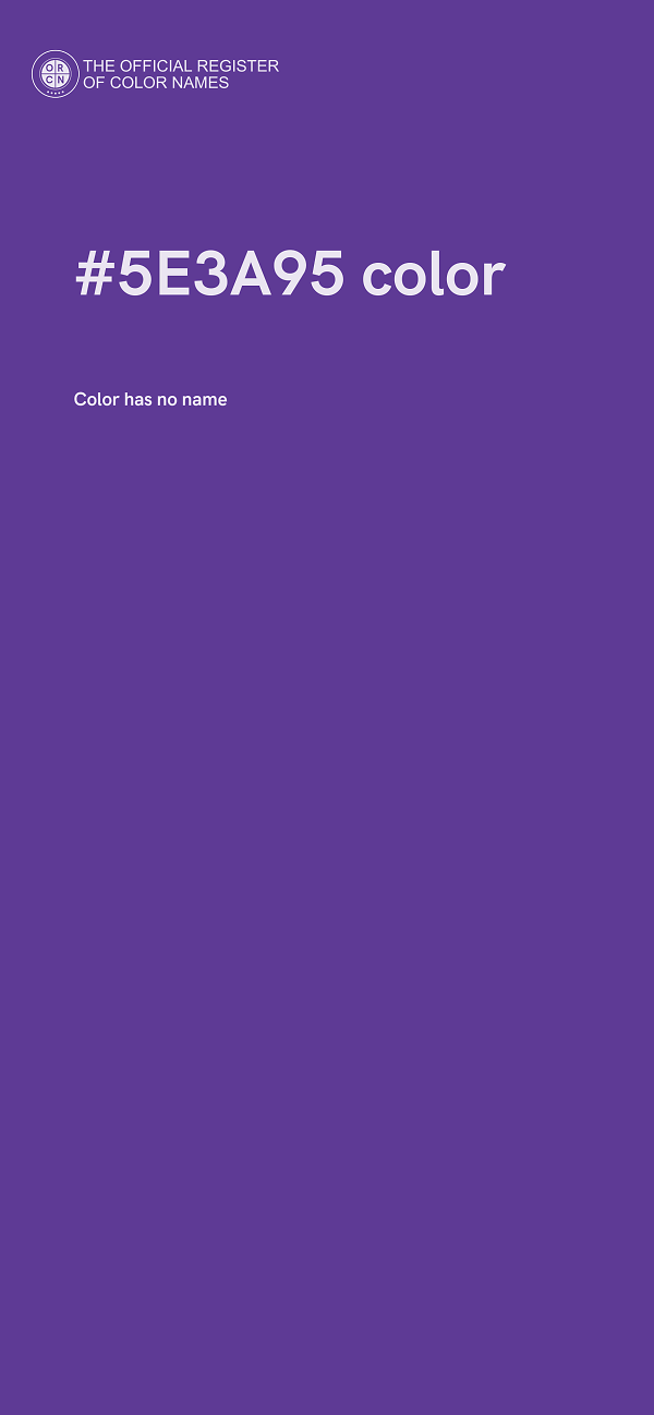 #5E3A95 color image