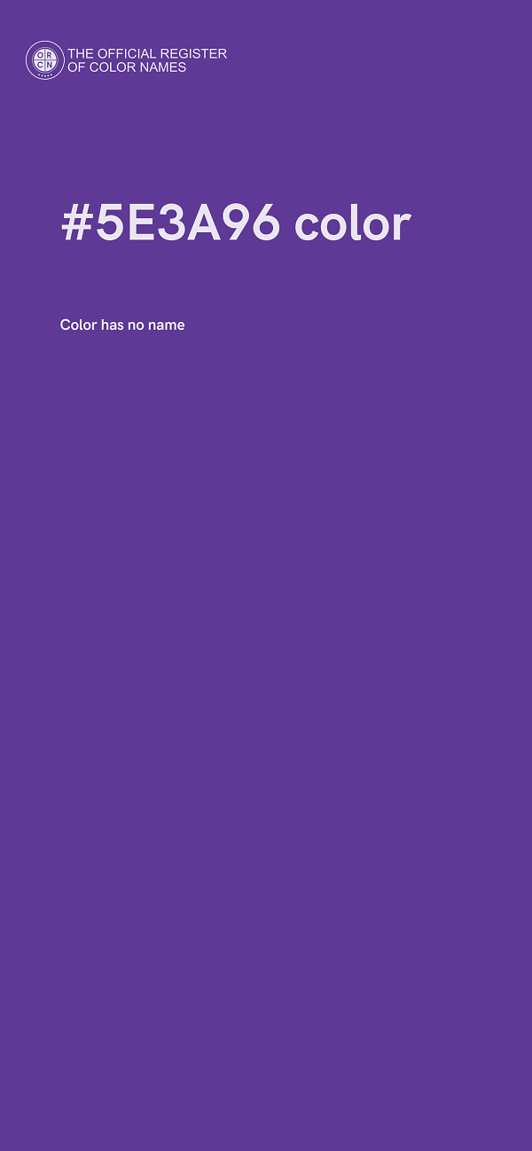 #5E3A96 color image