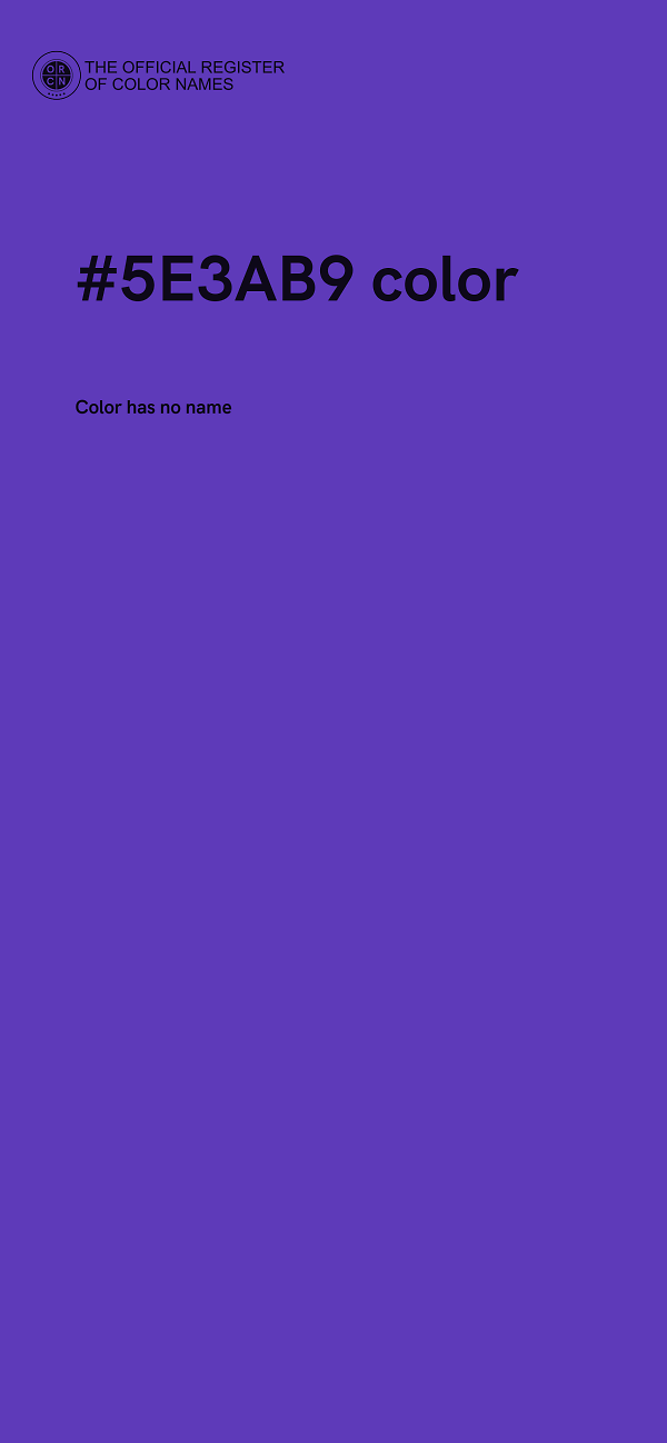 #5E3AB9 color image