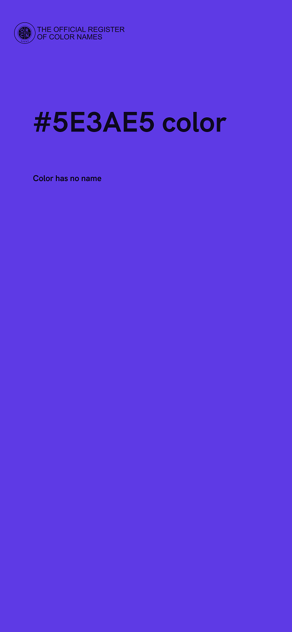 #5E3AE5 color image