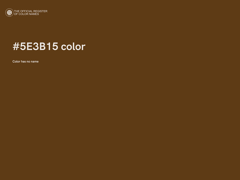 #5E3B15 color image