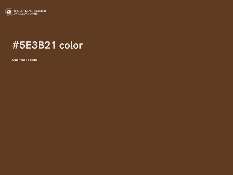 #5E3B21 color image