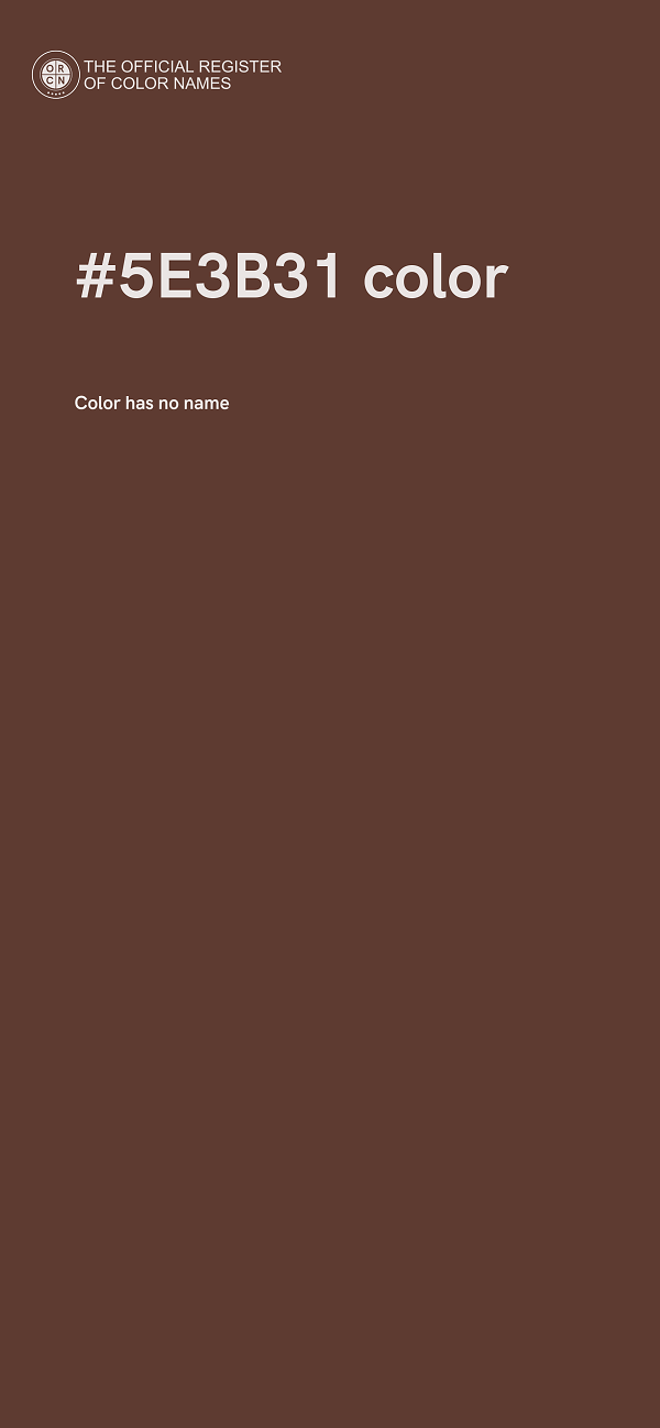 #5E3B31 color image