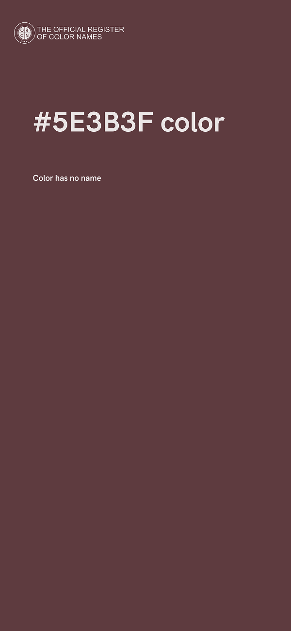#5E3B3F color image