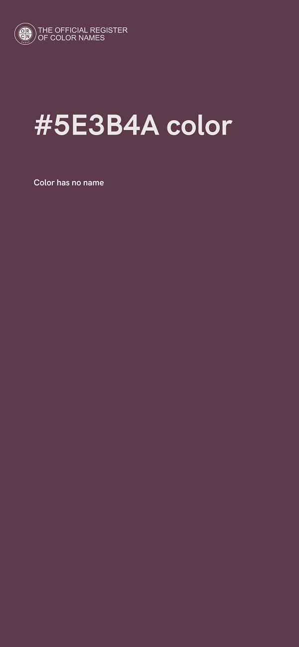 #5E3B4A color image