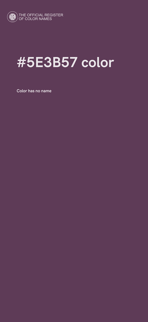 #5E3B57 color image