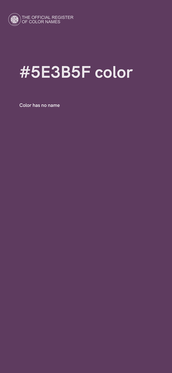 #5E3B5F color image