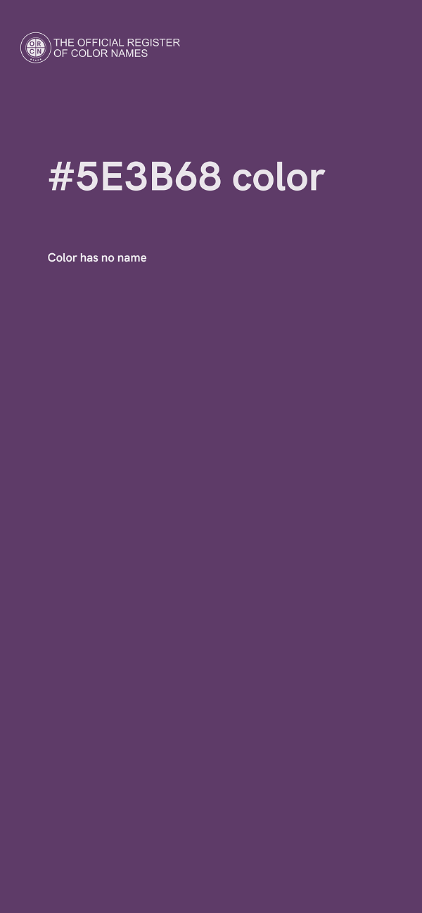 #5E3B68 color image