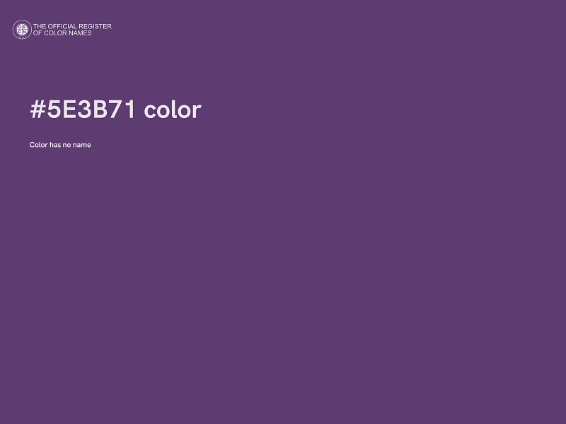 #5E3B71 color image