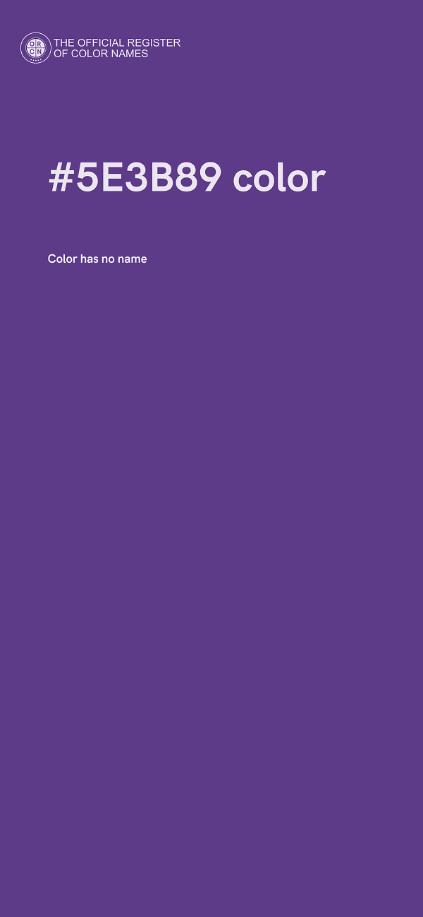#5E3B89 color image