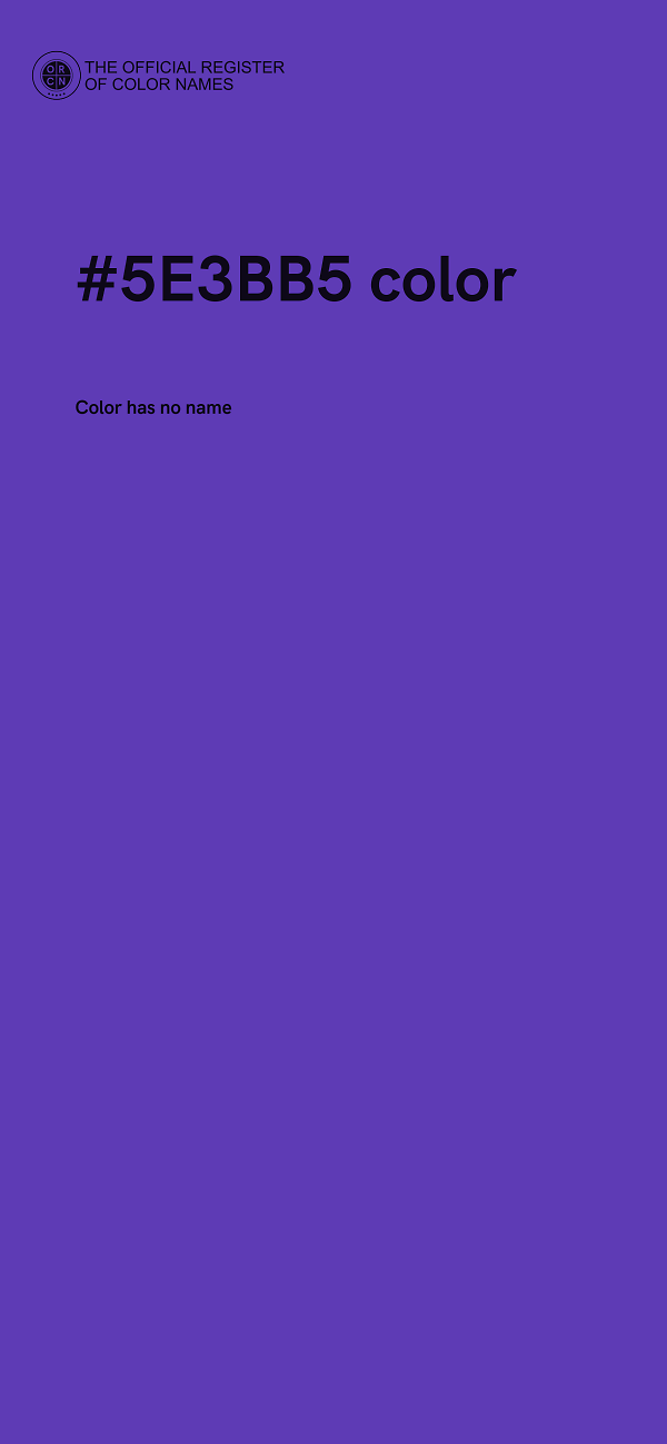 #5E3BB5 color image