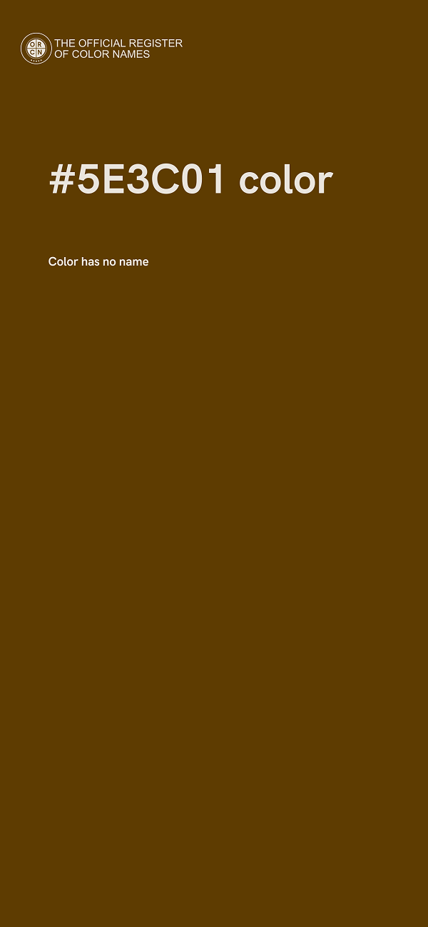 #5E3C01 color image