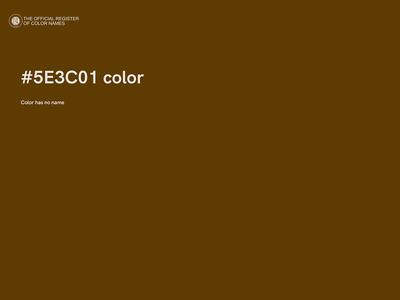 #5E3C01 color image