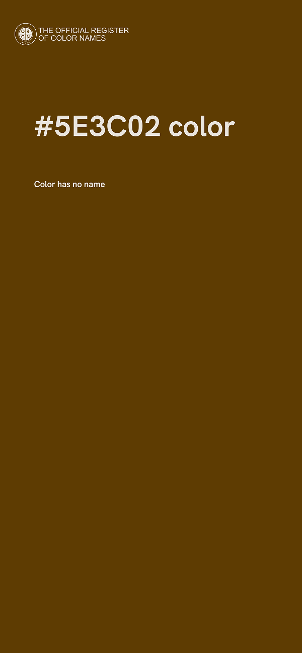 #5E3C02 color image